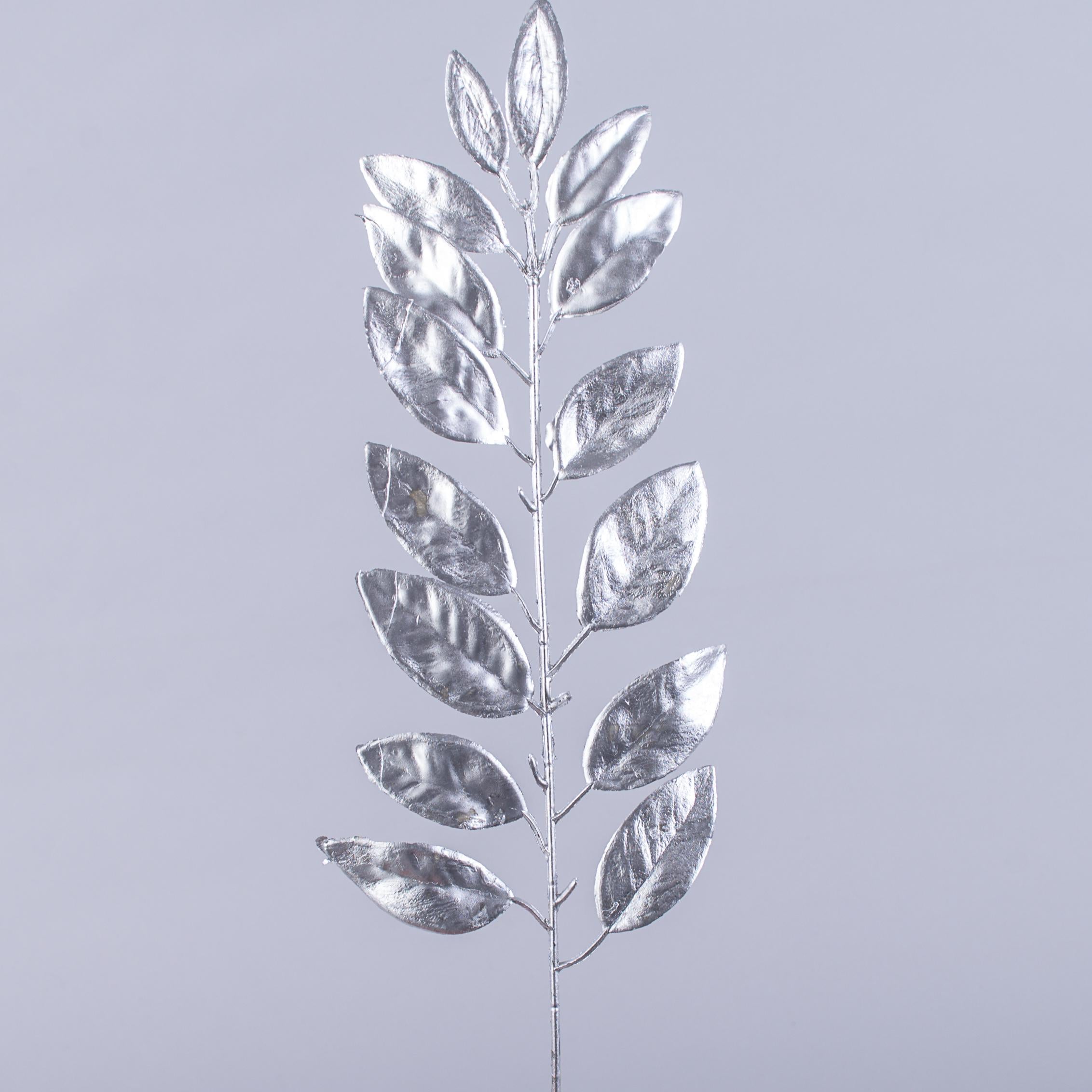 Ветка новогодняя блестящая Масло Серебряный (2161-4)