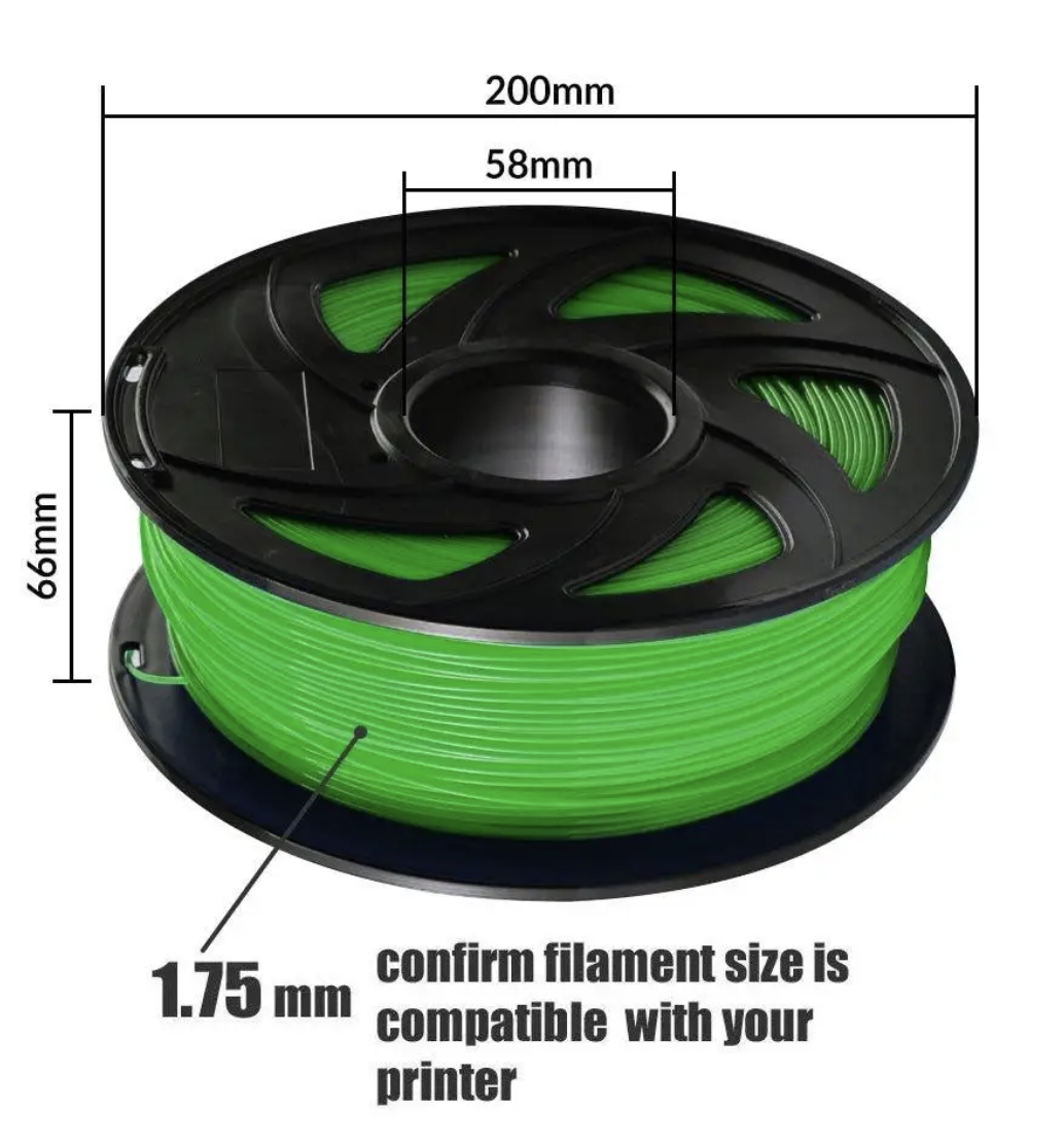 Пластик для 3D-принтера PLA PLUS 1,75 мм 1 кг Зелений (UA3D329-Green) - фото 2