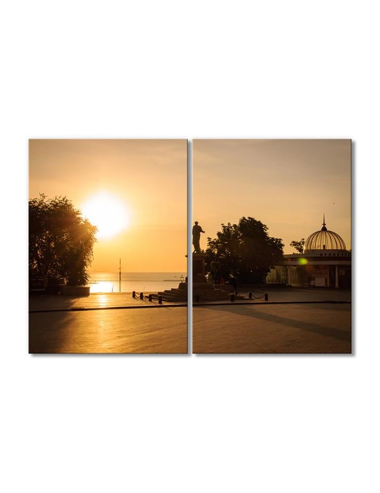 Картина модульная Памятник Дюку де Ришелье 2 модуля 80x120 см