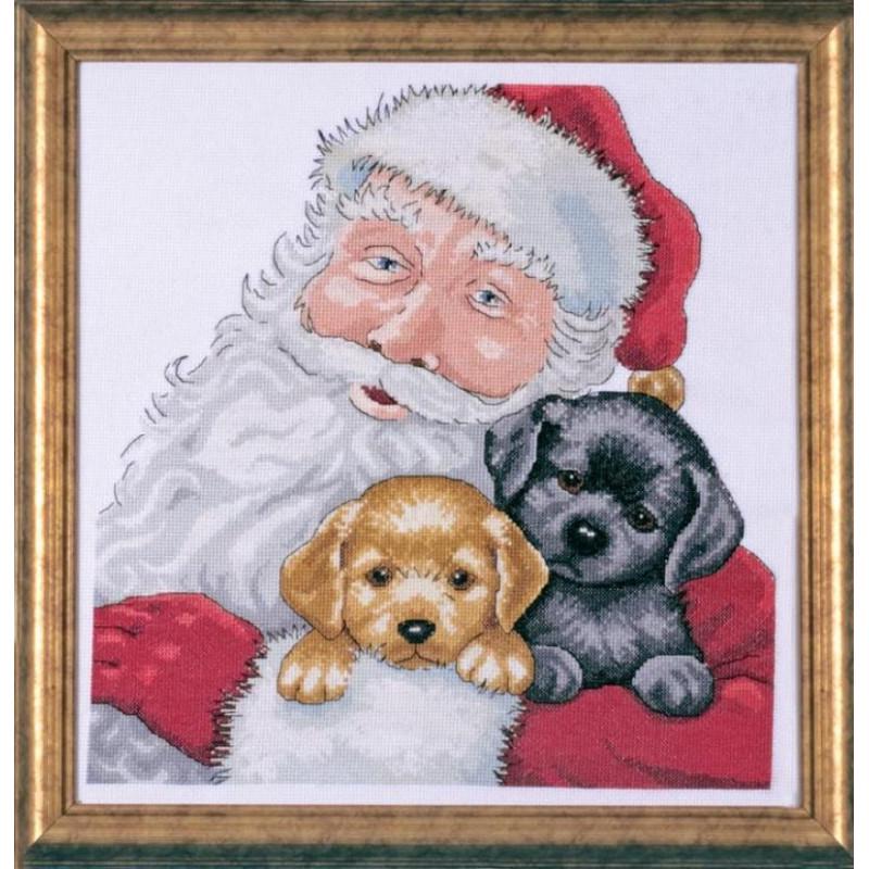 Набір для вишивки хрестиком Design Works 5978 Santa With Puppies (4484)