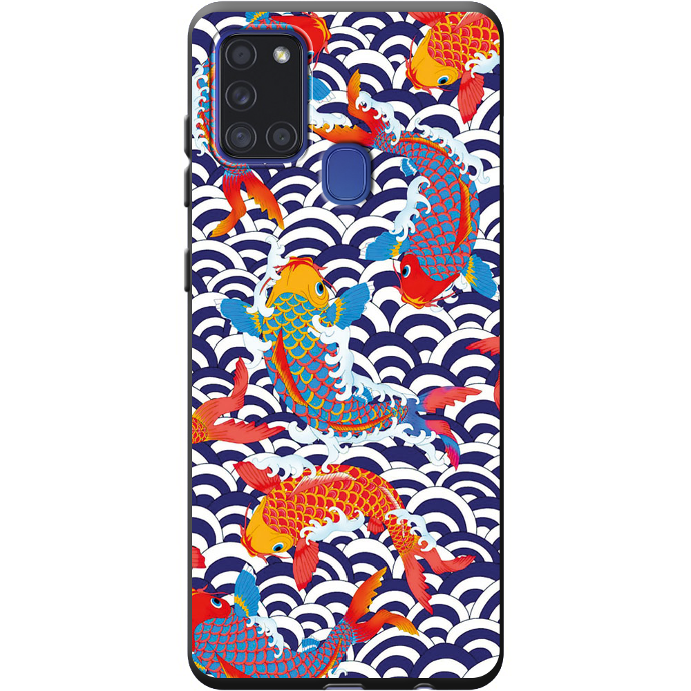 Чохол Boxface Samsung A217 Galaxy A21s Koi Fish Чорний силікон (40006-up2477-40315)