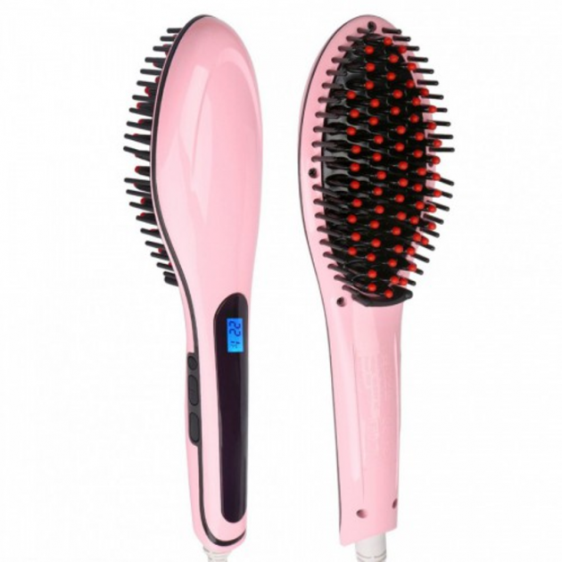Электрическая расческа-выпрямитель Fast Hair Straightener HQT-906 Pink - фото 1 Электрическая расческа-выпрямитель Fast Hair Straightener HQT-906 Pink - фото 1