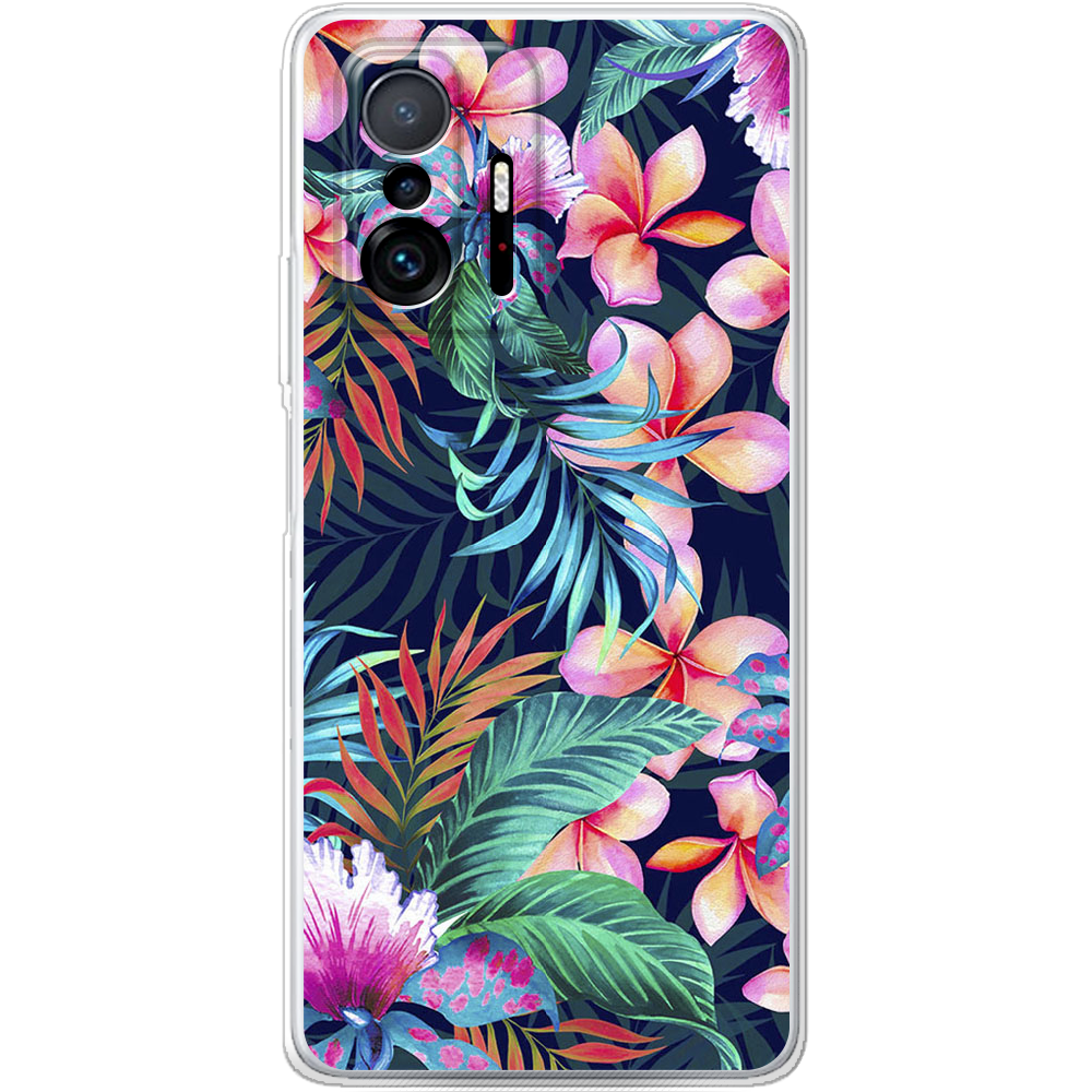 Чехол BoxFace Xiaomi 11T / 11T Pro flowers in the tropics Прозрачный силикон (43423-up1971-43423)