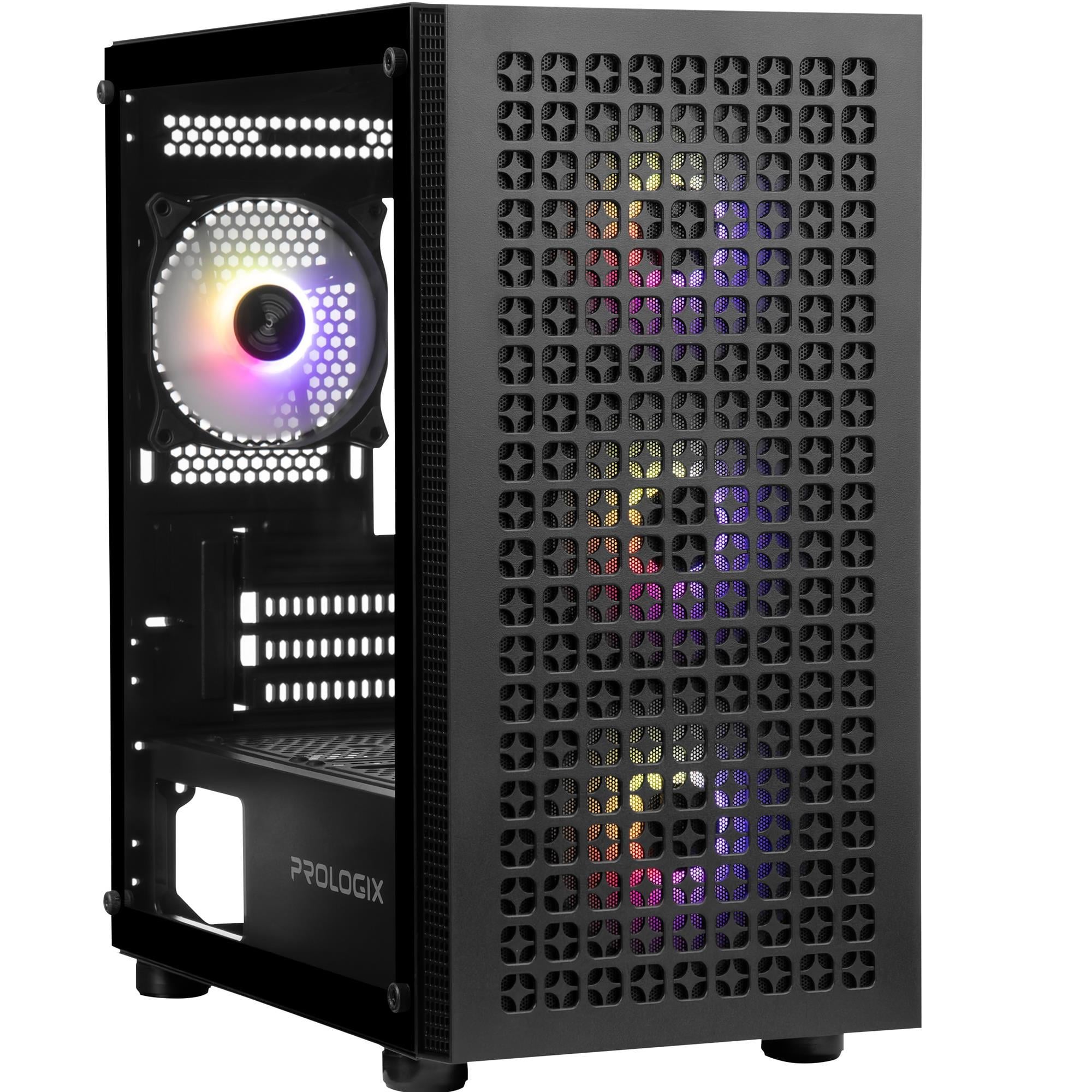 Корпус для ПК PrologiX Dash GM-06RB Midi-Tower no PSU MicroATX/Mini-ITX ARGB Black (35386428)