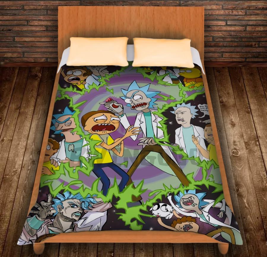Плед с 3D принтом Рик и Морти 150x200 см (epi_0273)