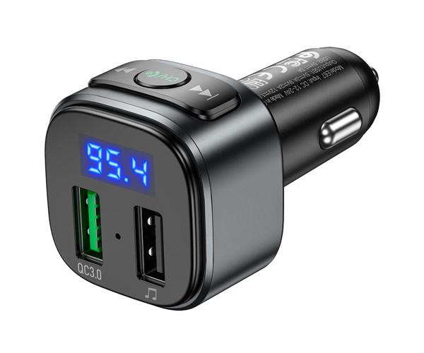 Модулятор FM Hoco E67 Q.С. 3.0 LCD 18W Black - фото 2