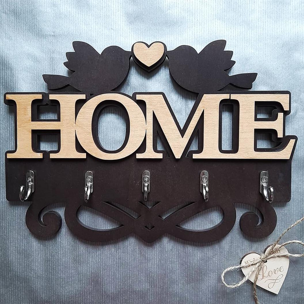 Ключница настенная деревянная HouseWood HOME Венге матовый Ключница настенная деревянная HouseWood HOME Венге матовый