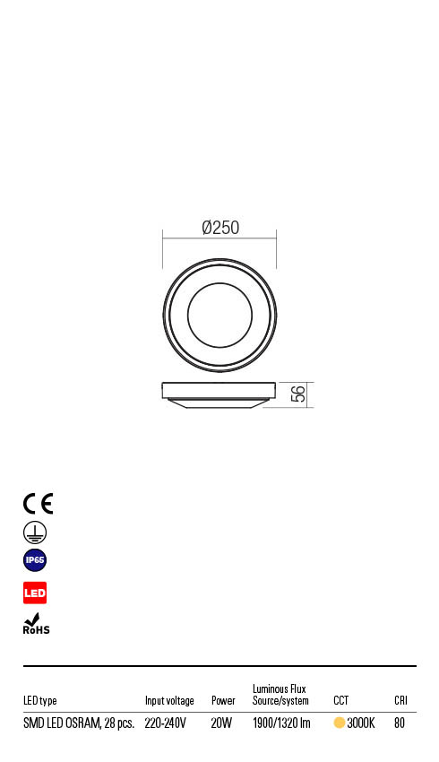 Світильник вуличний стельовий Redo Osiris 90119 - фото 3