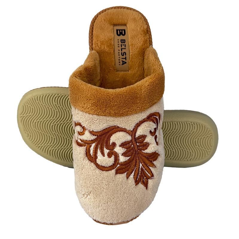 Комнатные тапочки женские 211-2 p. 38 24,5 см Бежевый