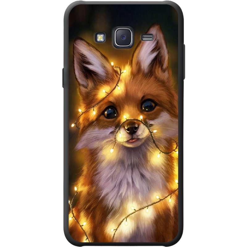 Чохол BoxFace Samsung J500H Galaxy J5 Різдвяна Лисичка Чорний силікон (25242-up2399-41568)