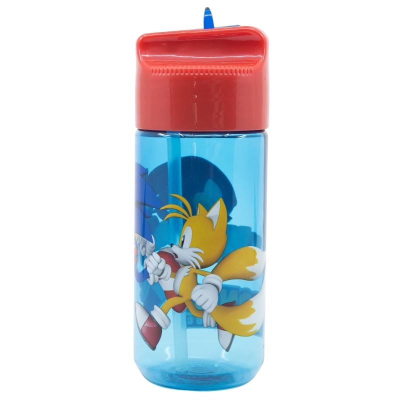 Пляшка для води дитяча Stor Sonic 40536 трубочкою з пластикова 430 мл (31480925)