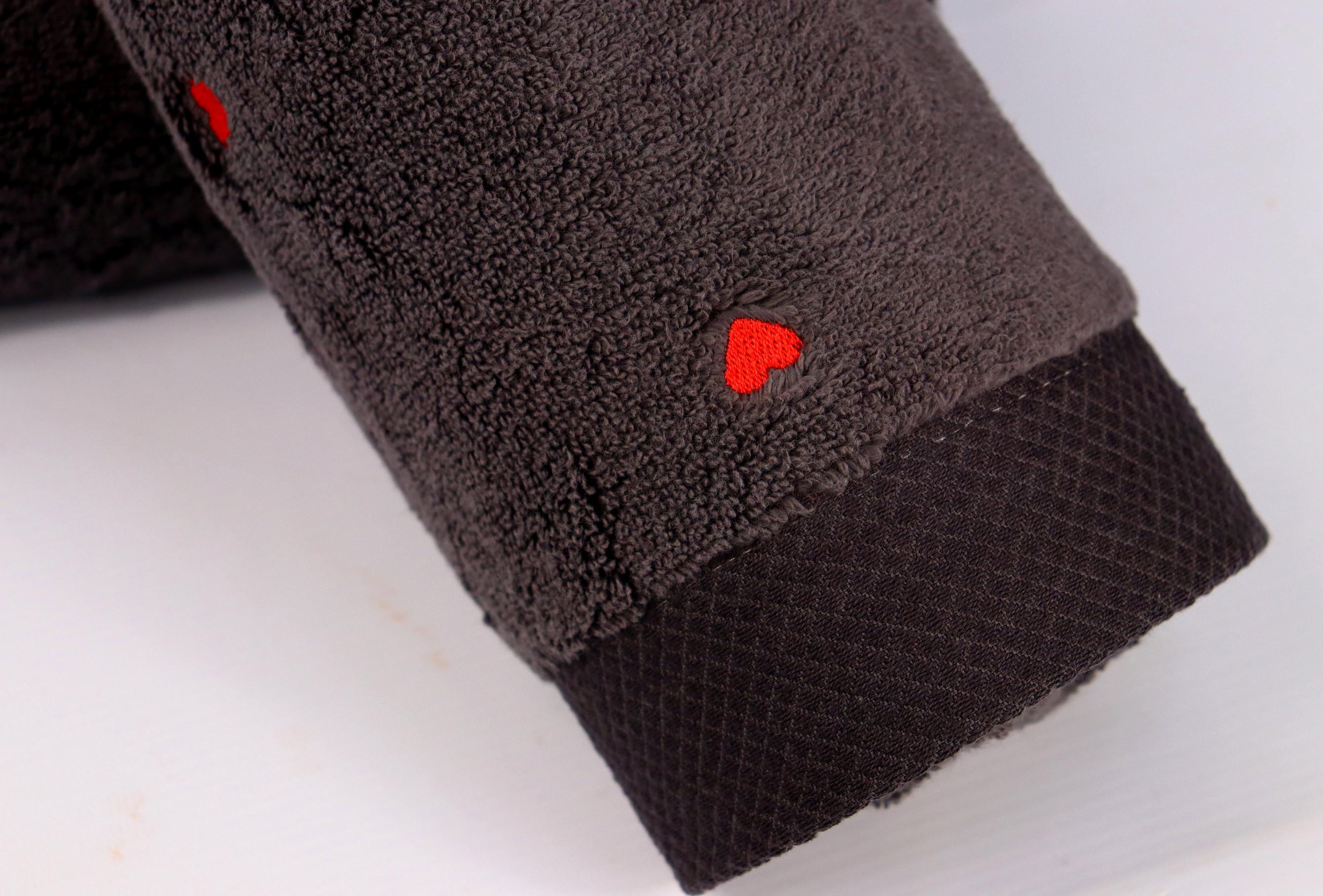 Рушник Lubow/Love Microcotton 50х90 см 550 г/м2 Темно-сірий - фото 7