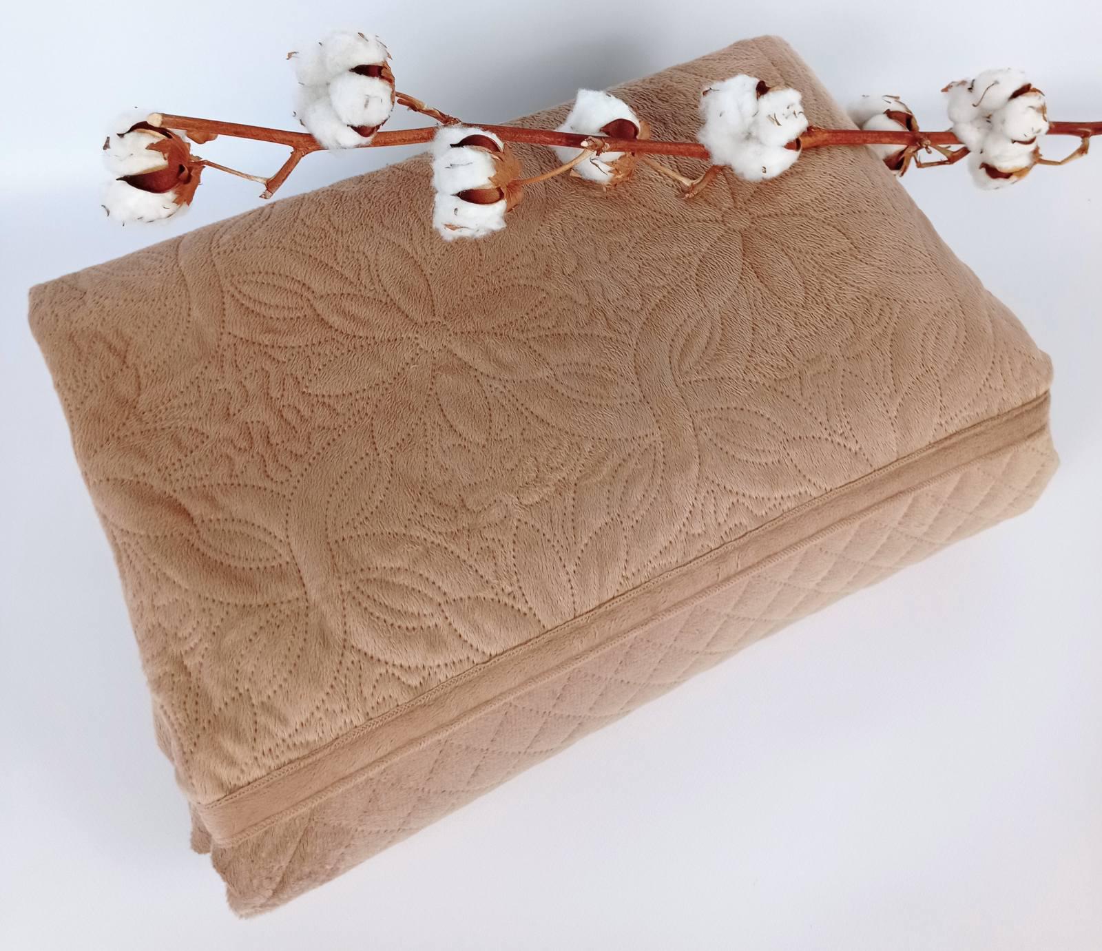 Покрывало велюровое Le Vele 230х250 см с наволочками Cappuccino (CN18010)