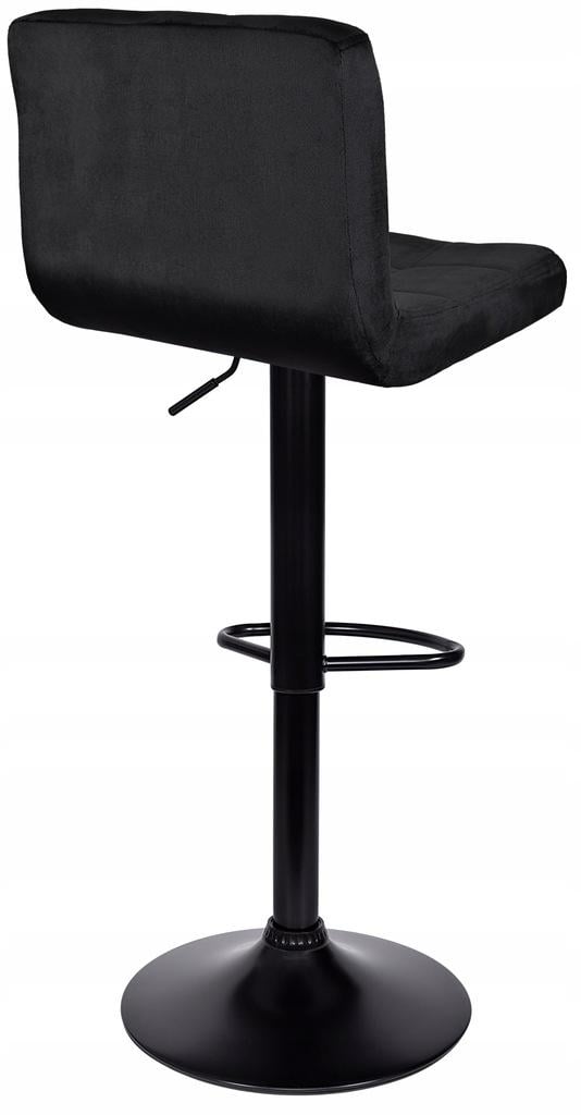 Барний стілець зі спинкою Bonro B-0106 велюр Чорний (4773) - фото 4