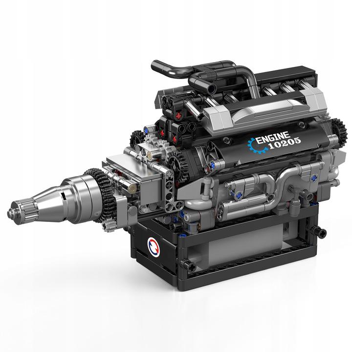 Конструктор двигателя Rolls-Royce British Luxury V12 Engine Mould King моторизированный детский набор 733 дет. (10205)