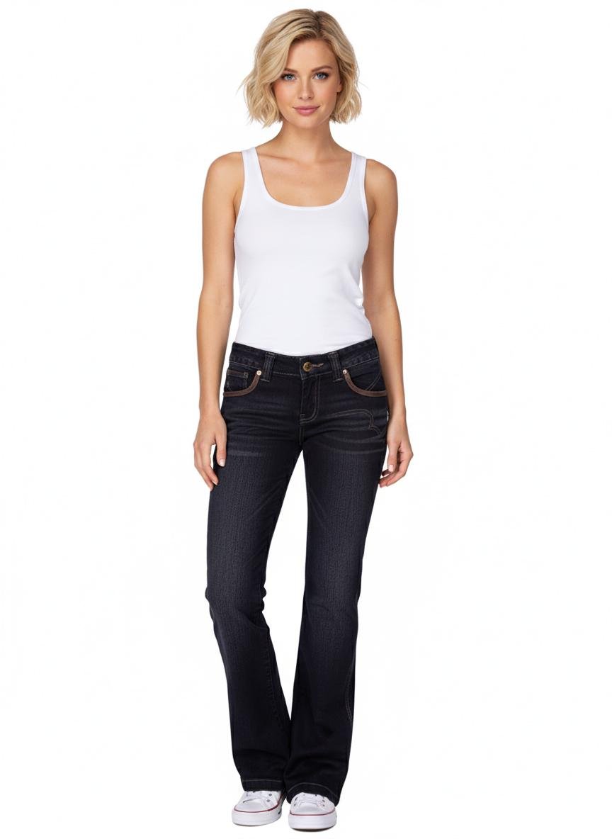 Джинси жіночі вінтажні 6th Avenue AV-314 р. 42 Чорний (AV-314-42) - фото 4