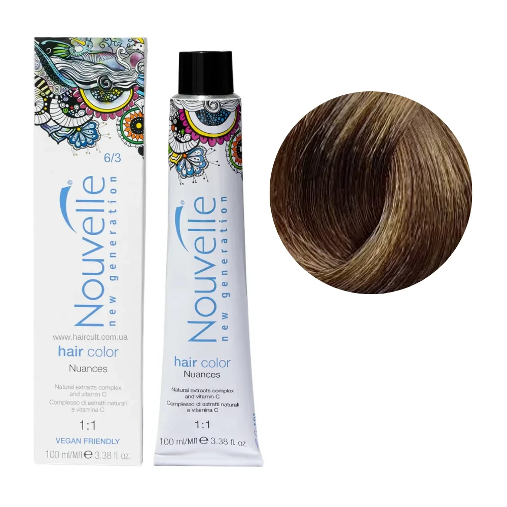 Краска для волос Nouvelle Hair Color 6/3 Темно-золотистый русый 100 мл