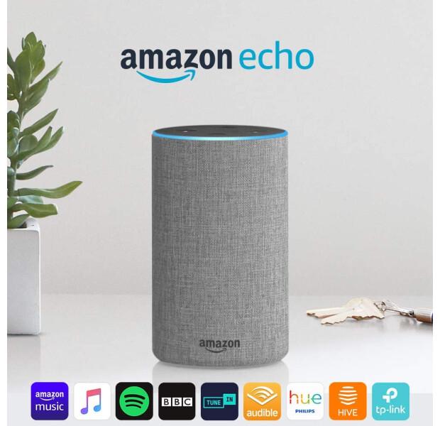 Портативна колонка Amazon Echo 2g 2017 BOX Heather Grey - фото 2