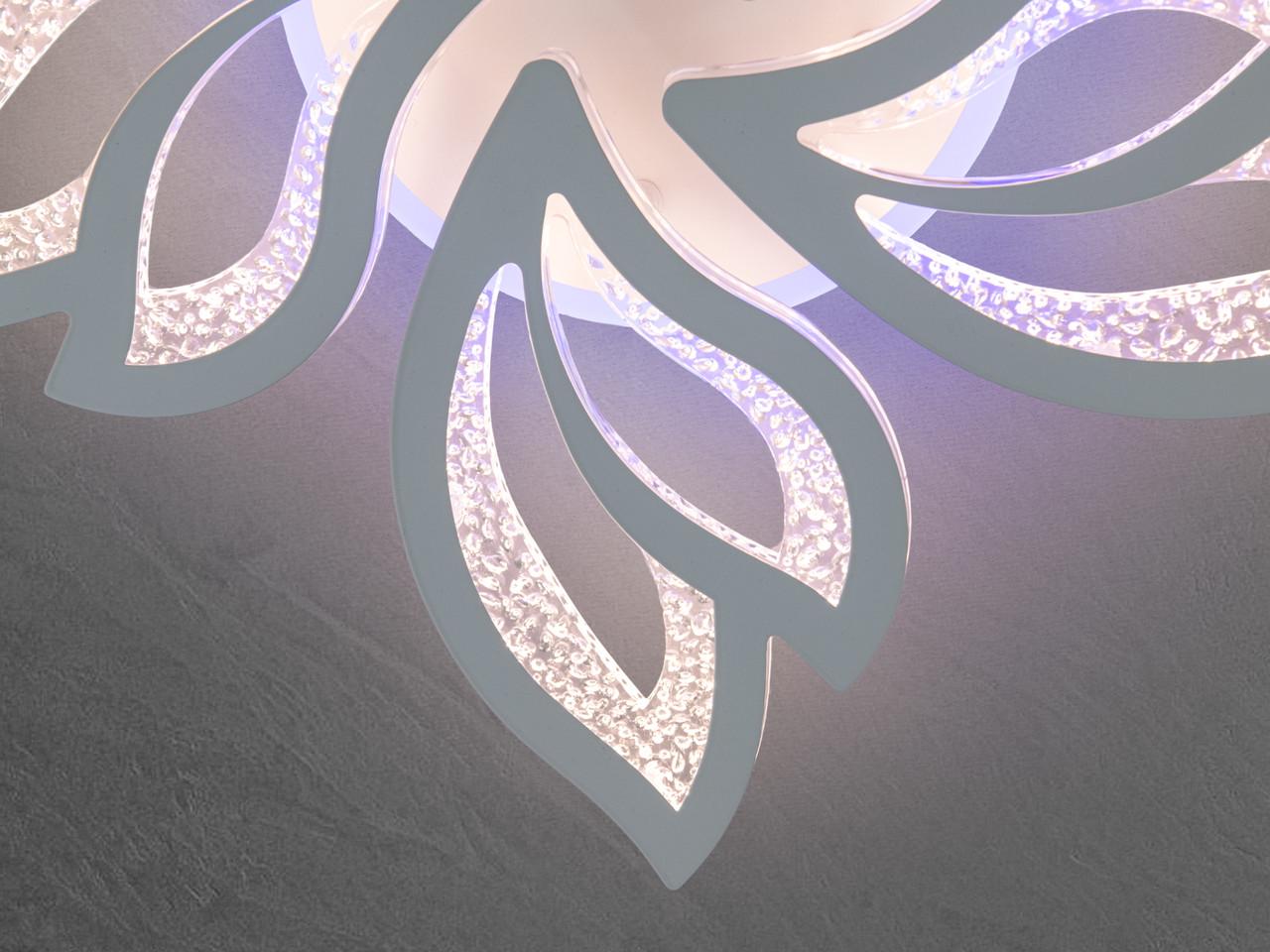 Люстра LED в спальню с пультом 2455-5WH-LS 80 W на 14 м2 Белый (2437060102) - фото 10