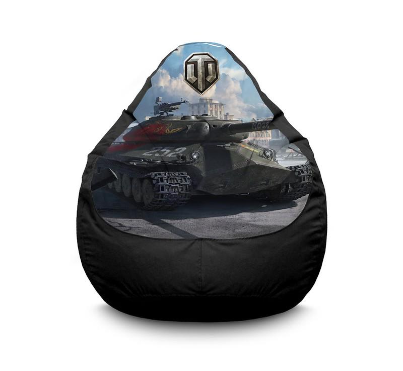 Кресло мешок iPuff World of Tanks The enemy will not pass Оксфорд XL 80x110 см Черный