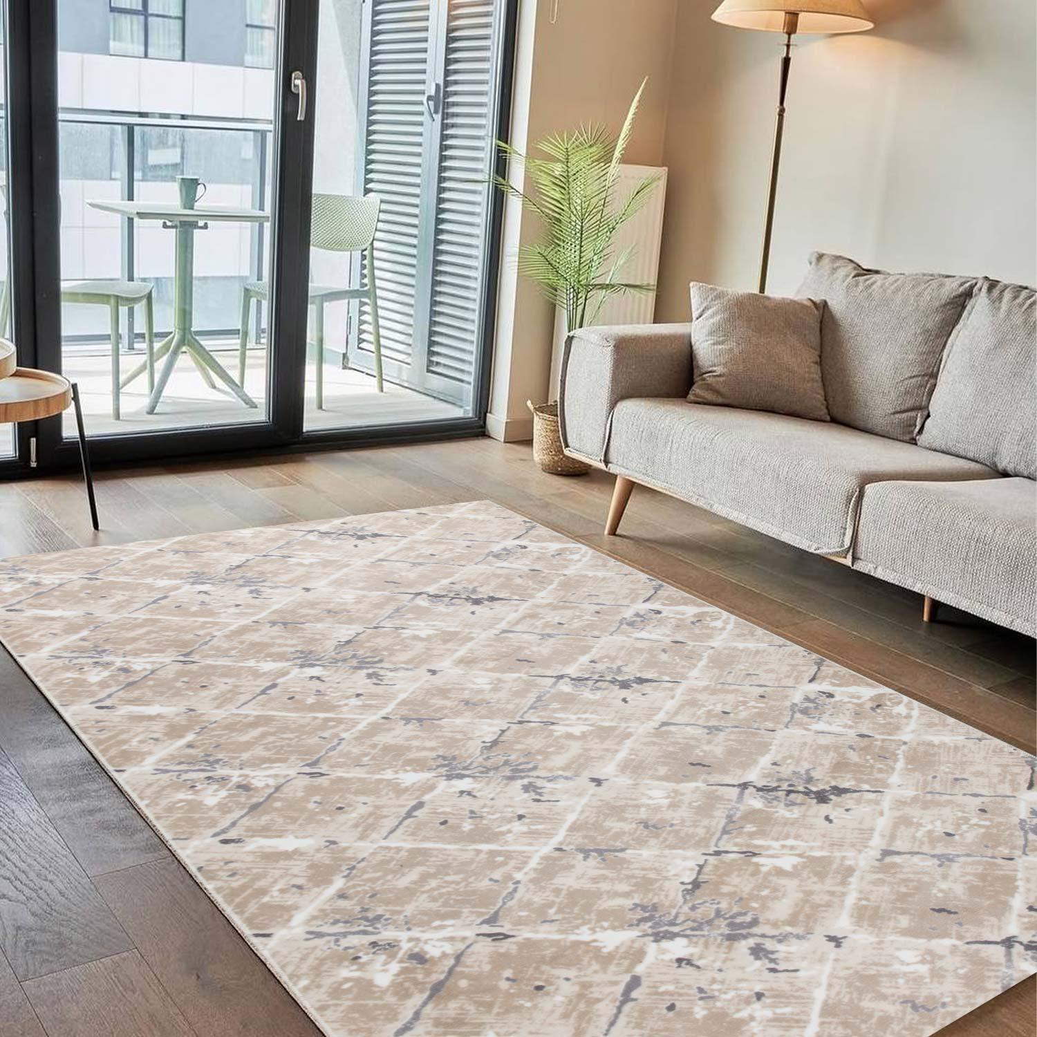 Ковер на силиконовой основе противоскользящий DAKARIA Soft Run 4003M 2x2 м Бежевый (00-00019891) - фото 10 Ковер на силиконовой основе противоскользящий DAKARIA Soft Run 4003M 2x2 м Бежевый (00-00019891) - фото 10