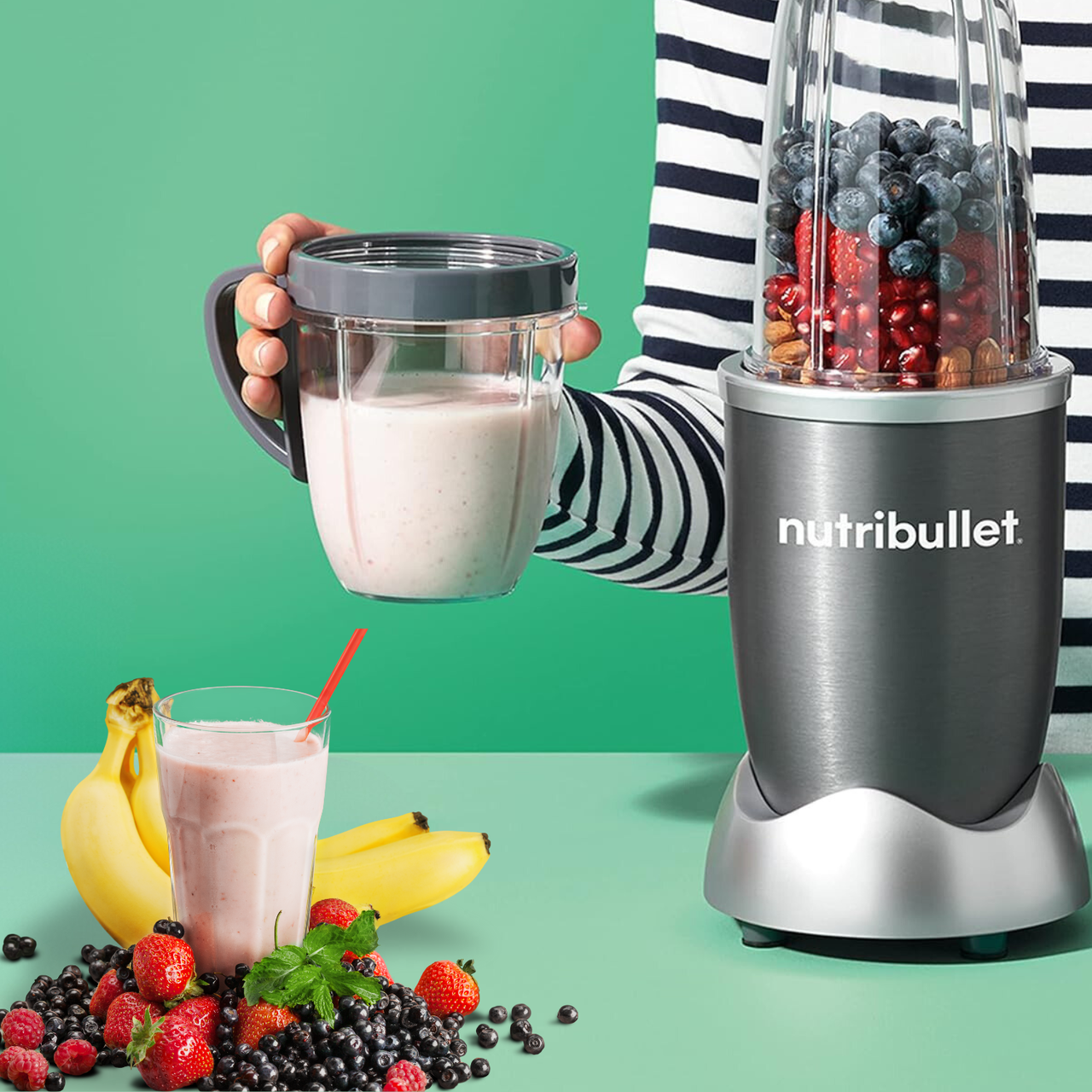 Блендер Nutribullet NB603DG 600 Вт Сірий - фото 2
