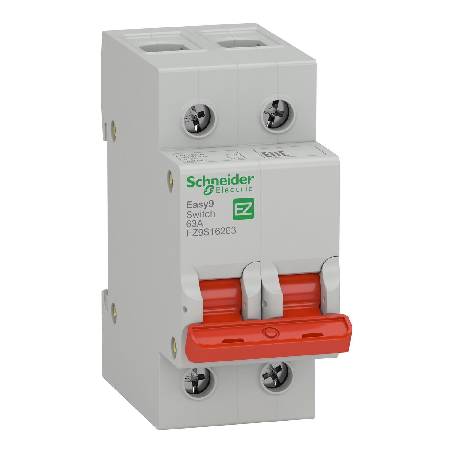 Выключатель нагрузки Schneider Electric Easy9 2П 400В 63А 5кА (EZ9S16263)