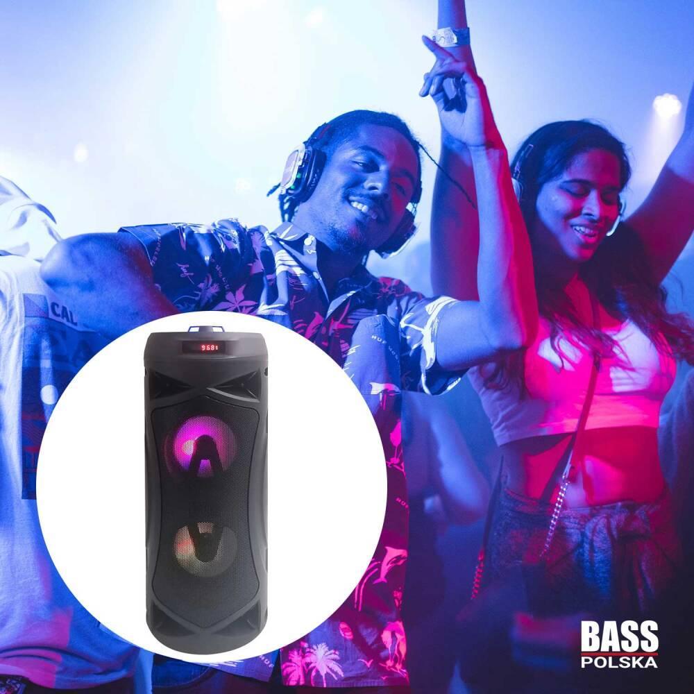 Колонка портативная Bass Polska homeline bluetooth с led подсветкой - фото 4