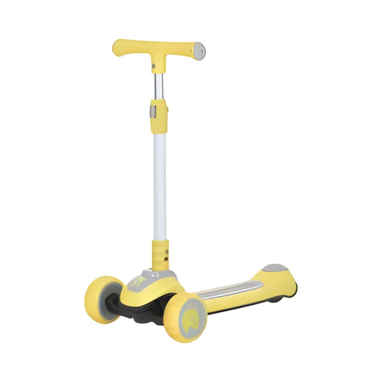 Самокат детский JR 3-094 со светящимися колесами и регулируемым рулем Желтый (26442097)