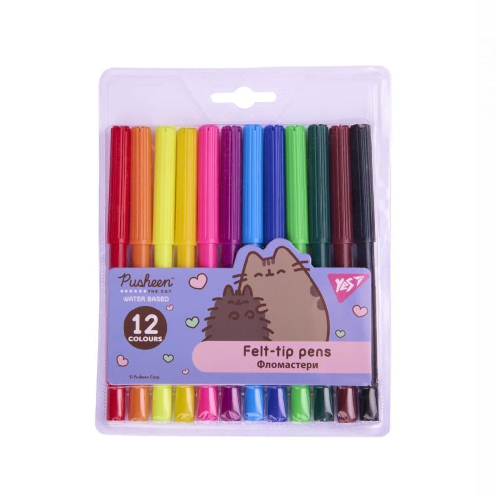 Фломастеры YES Pusheen 12 цветов (650568) Фломастеры YES Pusheen 12 цветов (650568)