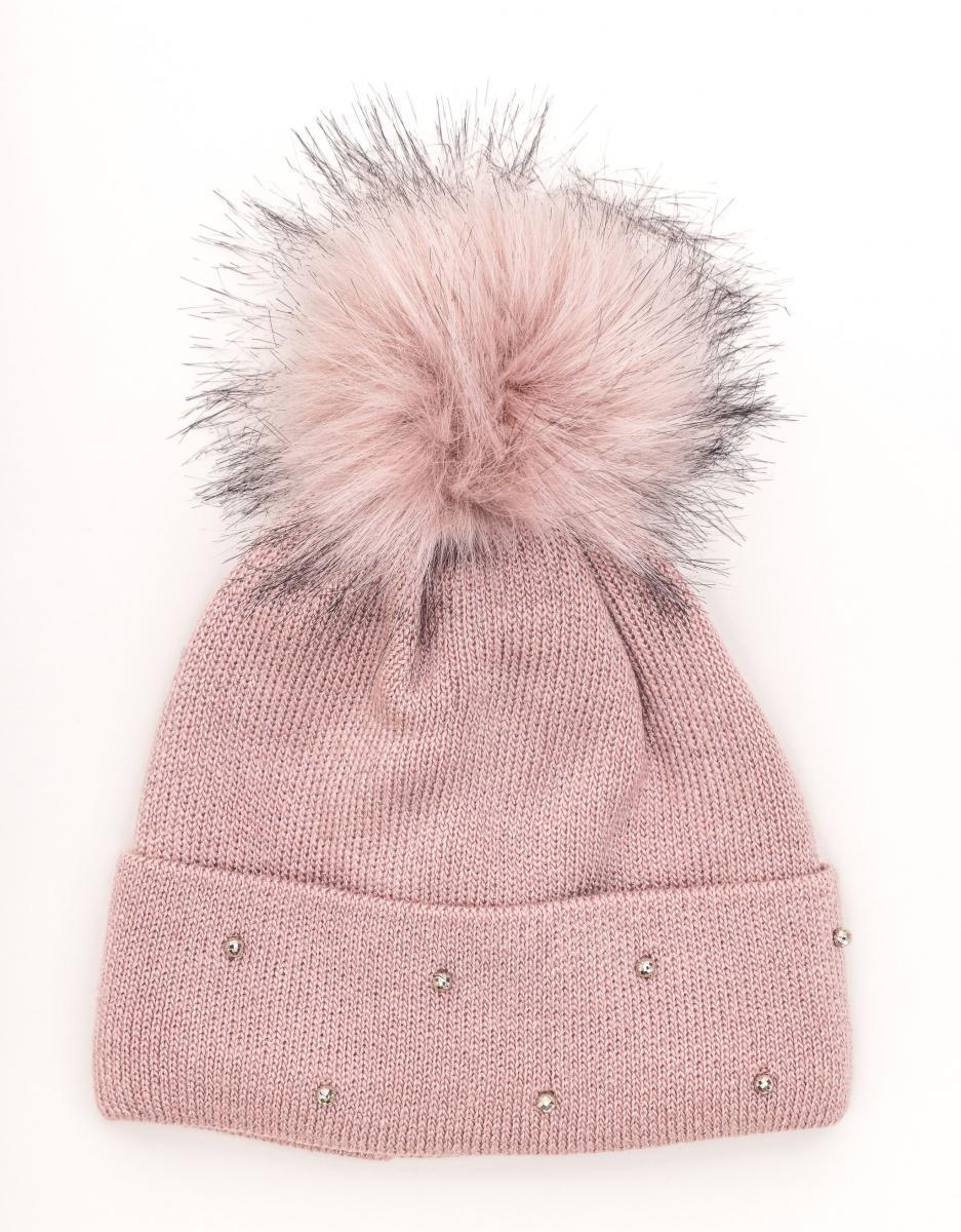 Шапка дитяча зимова Alex Мері 50-54 см Пудровий