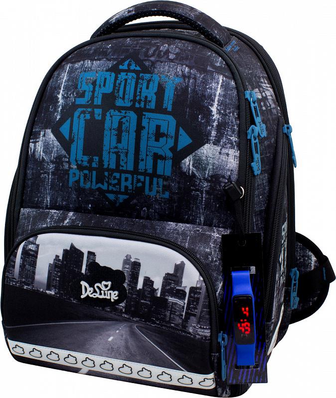 Школьный ранец DeLune 27х20х38 см Серый (10-007)