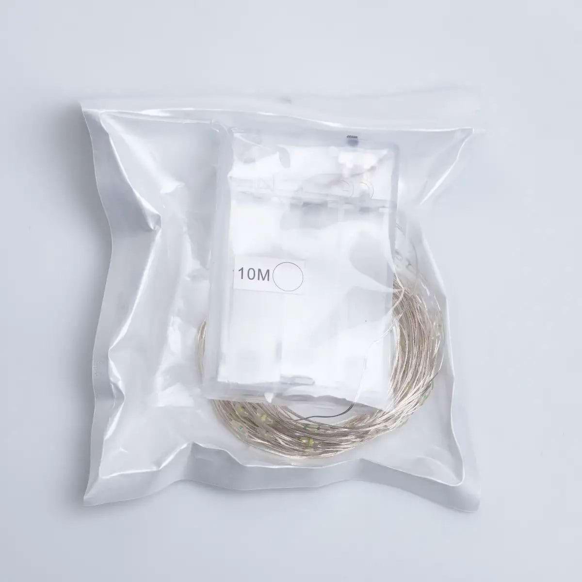 Гирлянда-роса капля на батарейках на 100 LED белый провод 10 м Белый (5317) - фото 8 Гирлянда-роса капля на батарейках на 100 LED белый провод 10 м Белый (5317) - фото 8