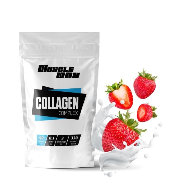 Коллаген гидролизованный MuscleWay Клубника в порошке на 10 порций 100 г (21-125-kg-mw-rs100.9)