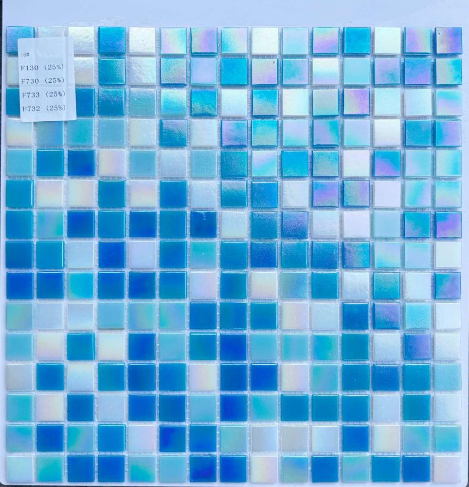 Мозаика стеклянная Mozaico de Lux V-MOS F731 Aura Blue (004540)