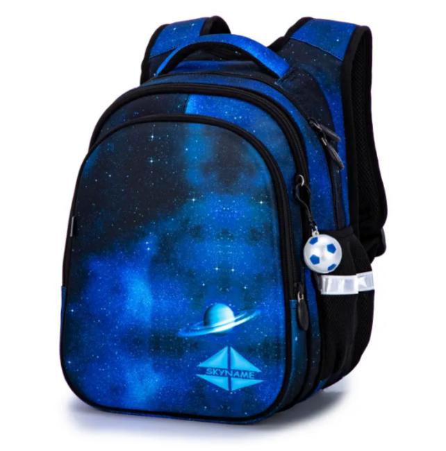 Школьный рюкзак для мальчика Winner One SkyName Космос 1-7 класс 6-13 лет Черно-синий (R1-030)
