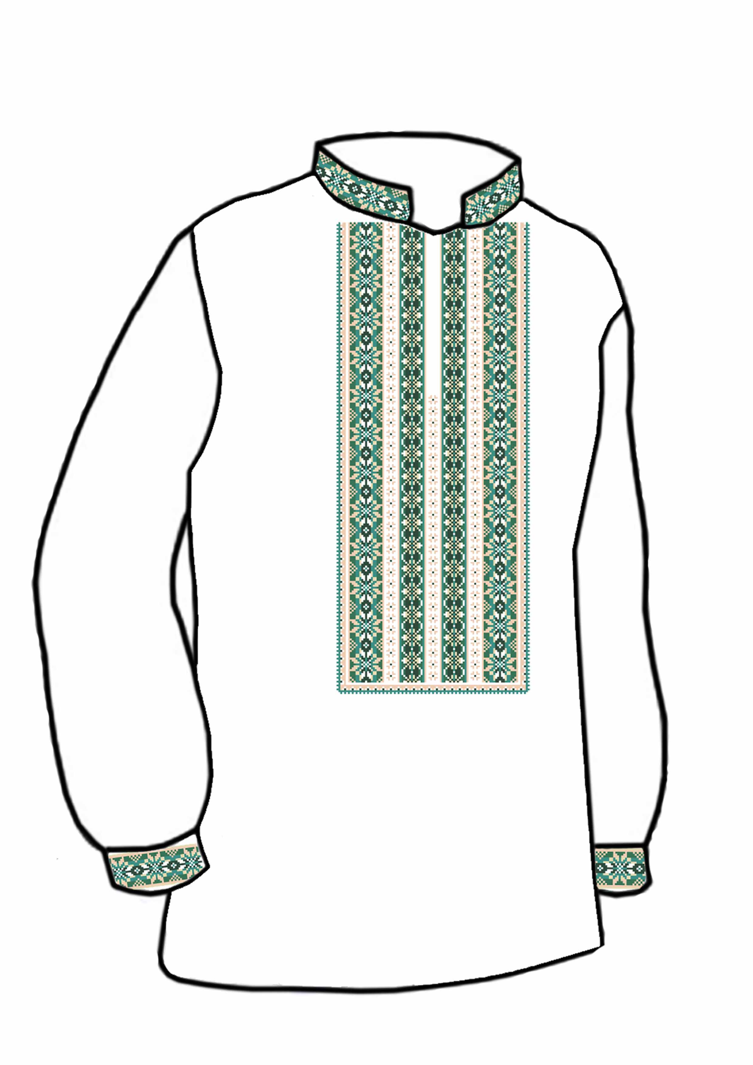 Заготовка для вишивки нитками або бісером/сорочка чоловіча не пошита СЧД-216 домоткане полотно Заготовка для вишивки нитками або бісером/сорочка чоловіча не пошита СЧД-216 домоткане полотно