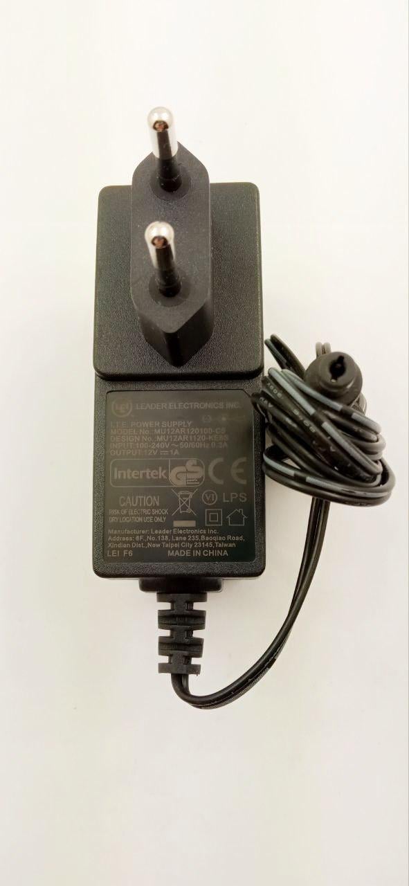 Блок питания импульсный LEI MU12AR120100-65 12V 1,0A 5,5x2,1 мм (32217)