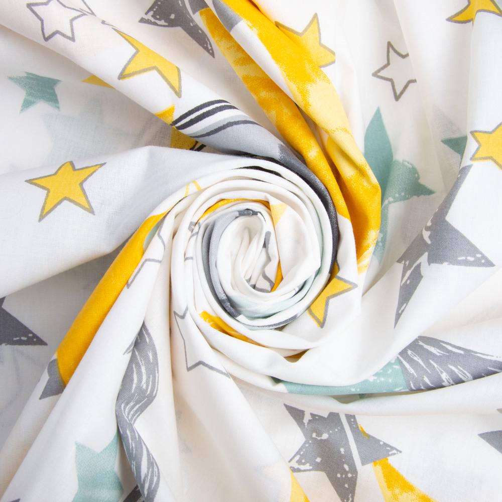 Ткань бязь ранфорс для постельного белья 9.23329/5 Ночь 130 гр/м2 240 см Мятный (25877)