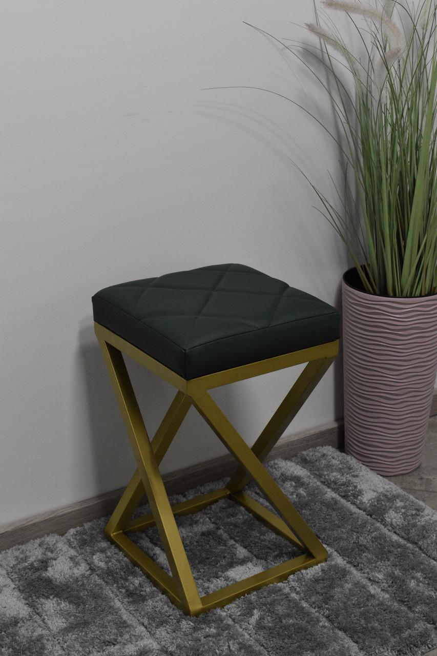 Табурет кухонний Каламіт-Z Лофт з м'яким сидінням 30х30х45 см Темно-сірий (29519065)