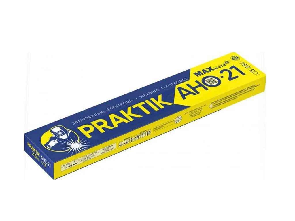 Елекроди MAXWELD АНО-21 Praktik Е46 3 мм, 2,5 кг (478541)
