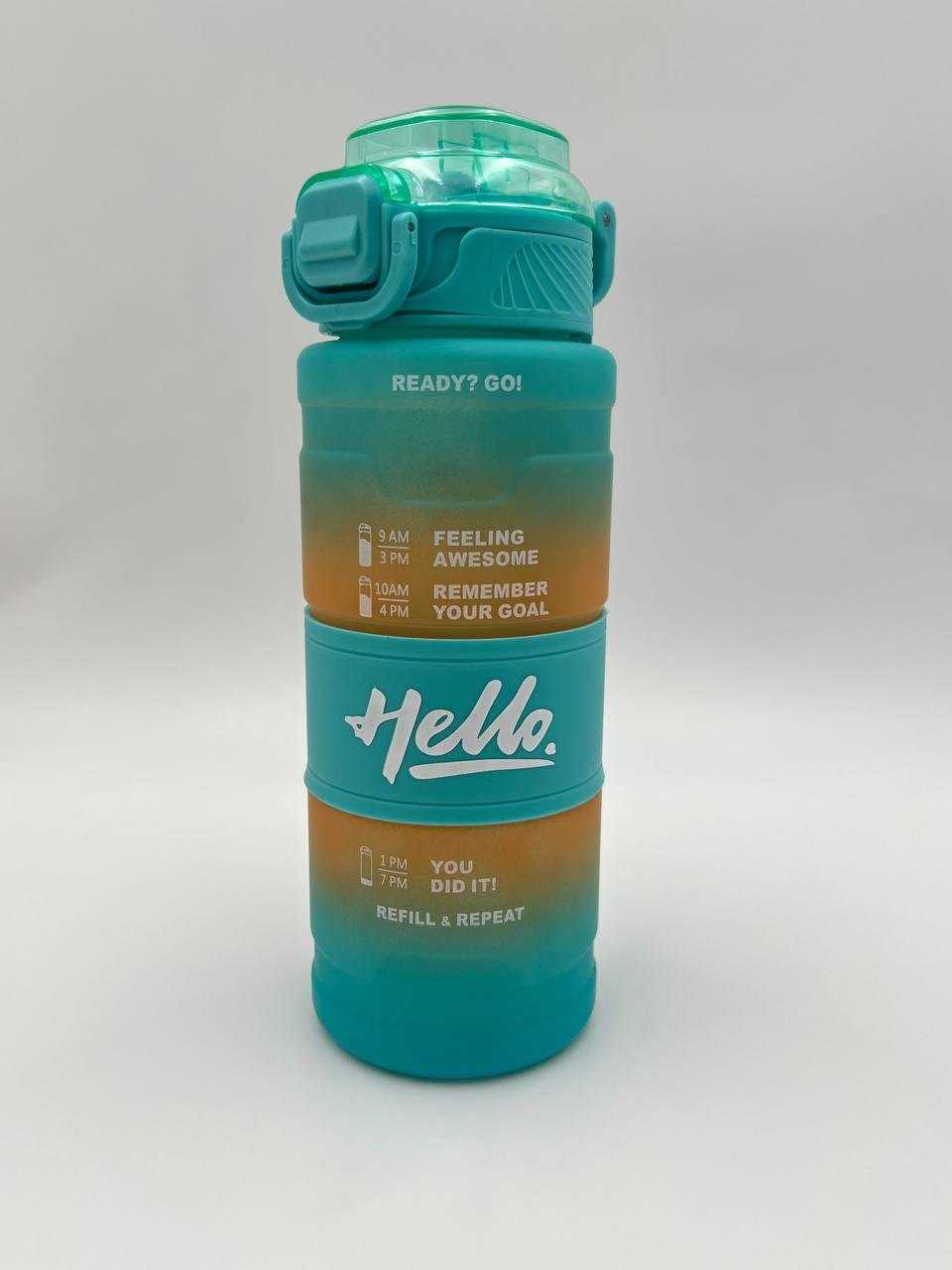 Бутылка для воды Hello матовая с трубочкой 800 мл (78057) - фото 1