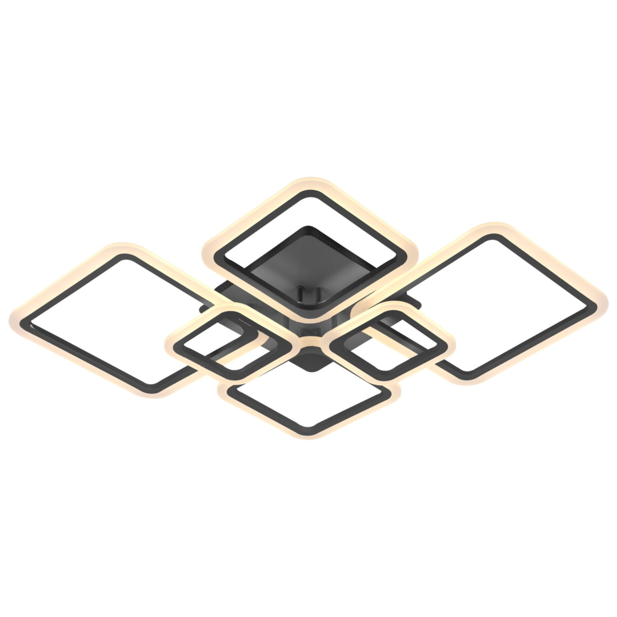 Люстра светодиодная Sirius с пультом управления 106W 3000-6500К Черный (6119-6 BK 106W)