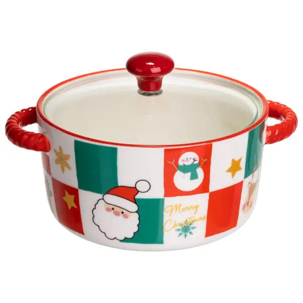 Супниця порцелянова новорічна Christmas 800 мл з кришкою Yiwu (FM-CS-9C)