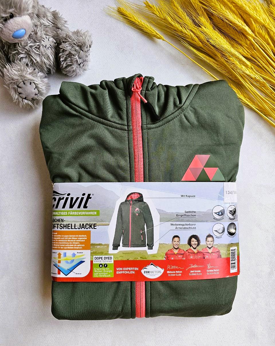 Куртка-софтшел на флісі Crivit для дівчинки 146-152 см (114301)