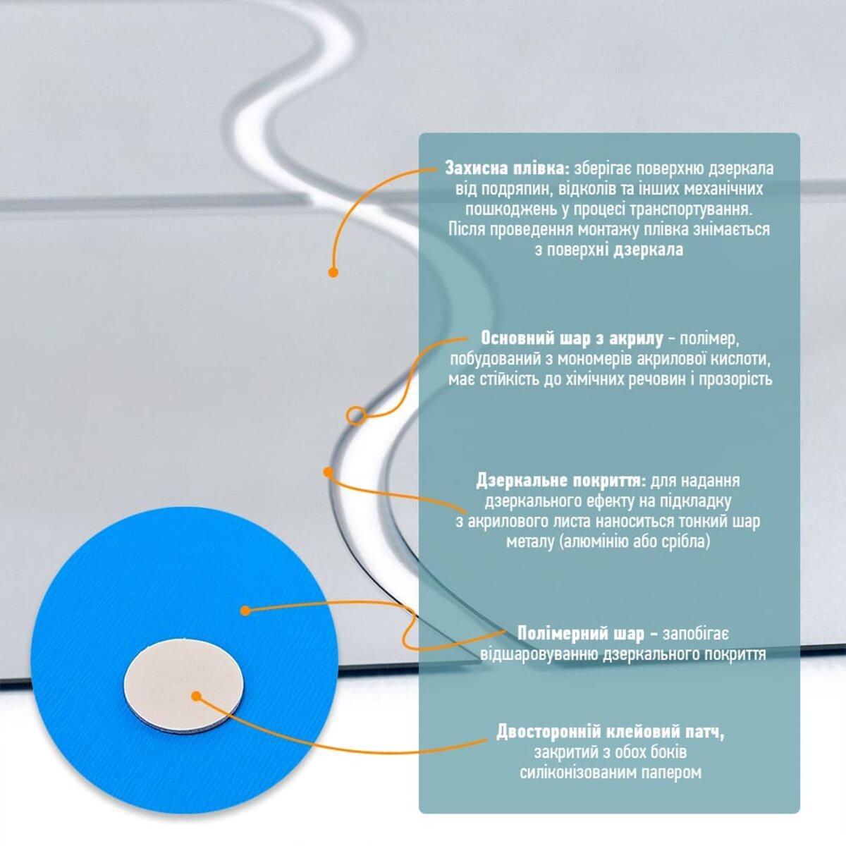 Декор зеркальный акриловый самоклеящийся 140х190 мм 6 шт. Серебристый (SW-00002510) - фото 4 Декор зеркальный акриловый самоклеящийся 140х190 мм 6 шт. Серебристый (SW-00002510) - фото 4