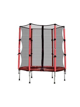Батут FitToSky з сіткою 140 см Червоний