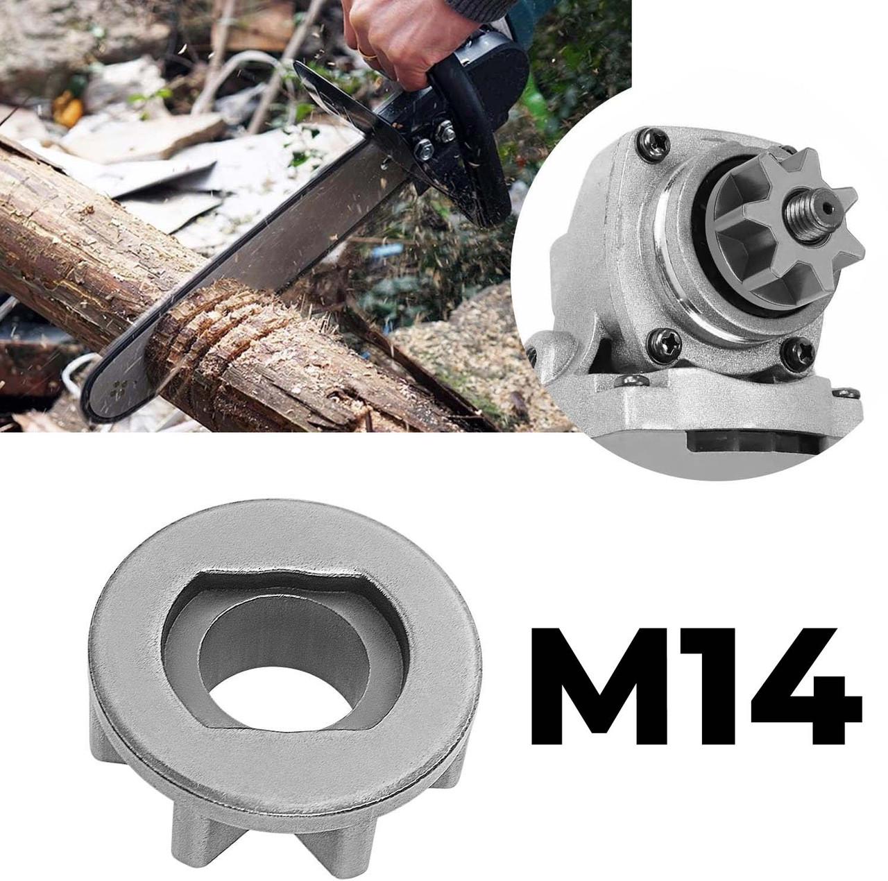 Звездочка М14 для цепной насадки пилы на болгарку 125 шестерня 1 шт. - фото 6