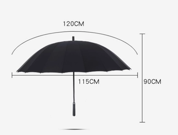 Парасолька-тростина SUNROZ Large Umbrella з великим куполом 24 спиці 114 см Темно-cиній (SUN7899) - фото 2