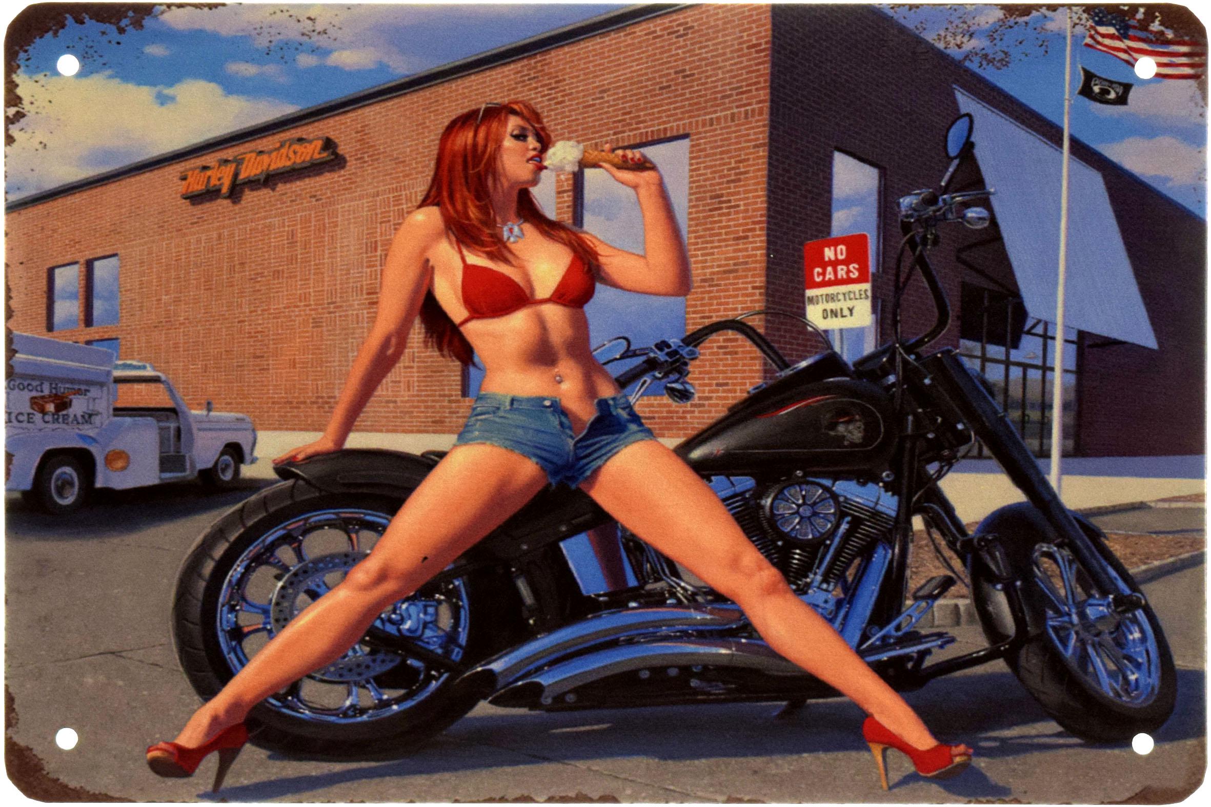 Табличка металлическая Мороженное Pin Up 20x30 см